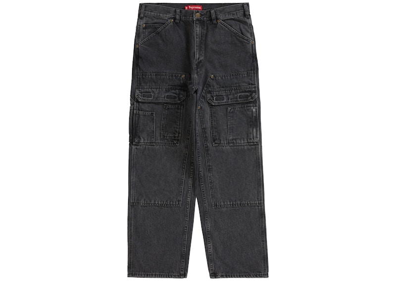 Buy Supreme 雙膝耐磨實用牛仔褲 '黑色'