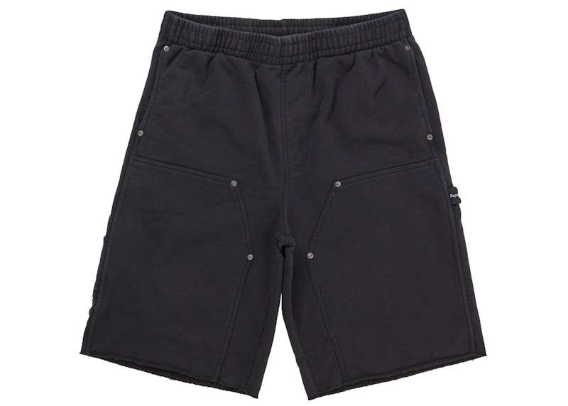 Supreme Double Knee Painter Sweatshort Black