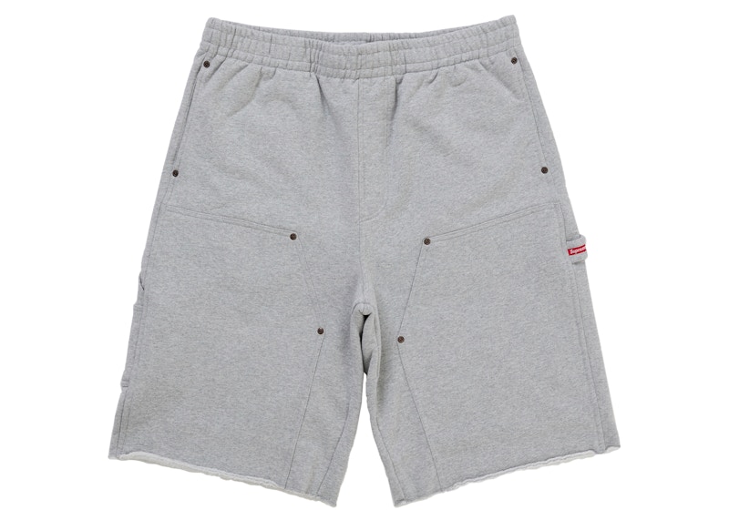 Supreme Double Knee Painter Sweatshort Grey