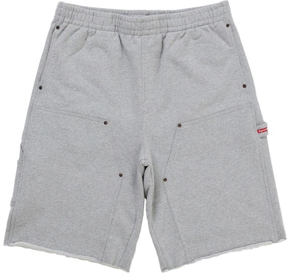 supreme-double-knee-painter-sweatshort-grey