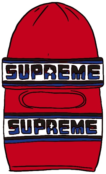 supreme-double-logo-facemask-beanie-red