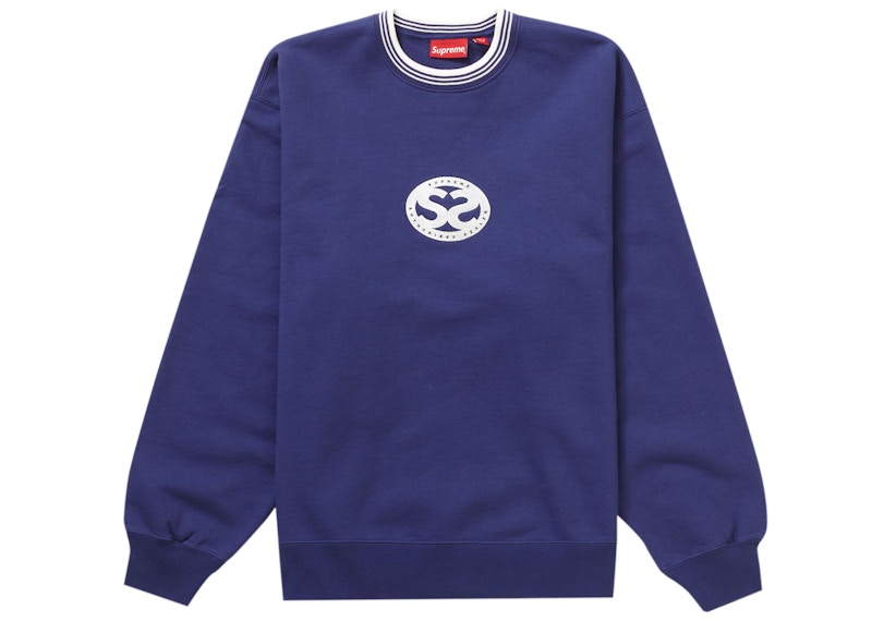 Supreme Double S Crewneck Washed Navy