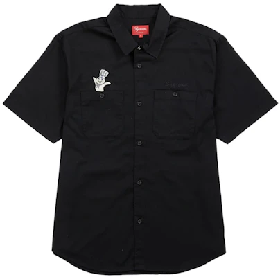 Supreme 黑色Doughboy短袖工作衬衫 Buy Supreme 黑色Doughboy短袖工作衬衫