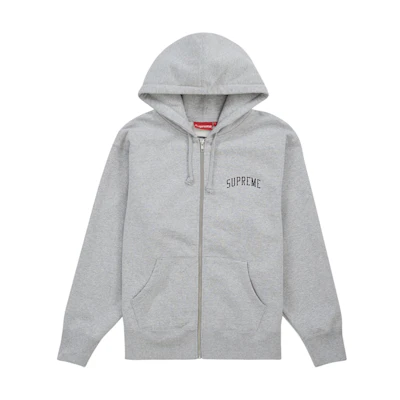 Supreme Doughboy Zip Up Hooded Sweatshirt Heather Grey