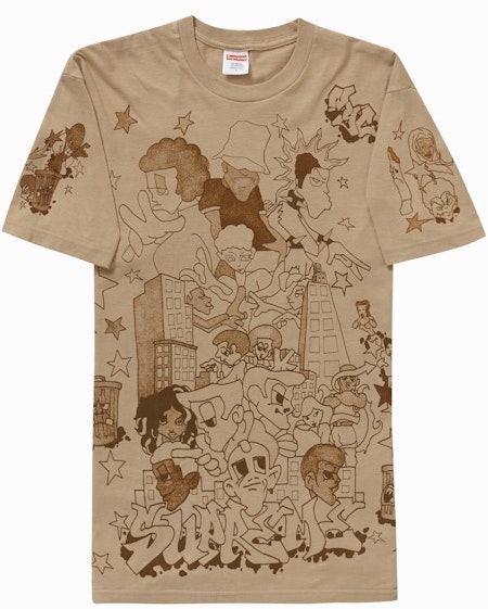 supreme-downtown-tee-khaki