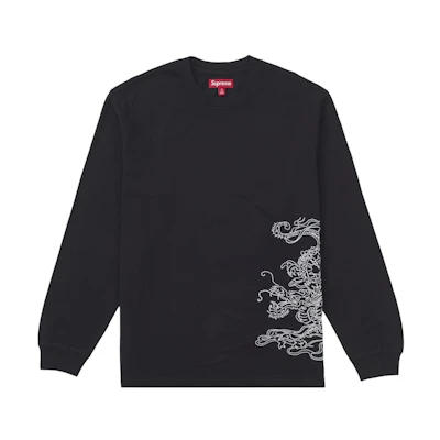 Supreme Dragon Embroidered L/S Top Black