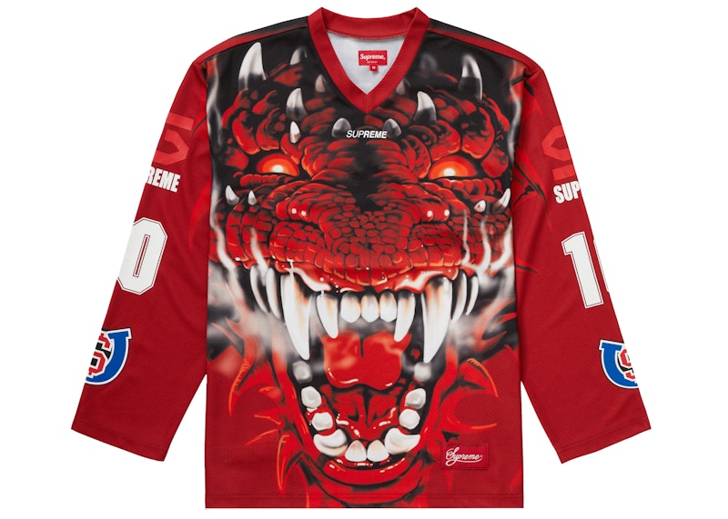 Buy Supreme Dragon Hockey Jersey Red
