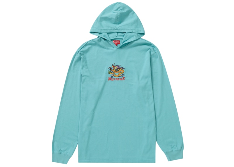 Buy Supreme Dragon Hooded L/S Top 'Dusty Aqua' - Baju Berkhooded Naga 'Dusty Aqua'