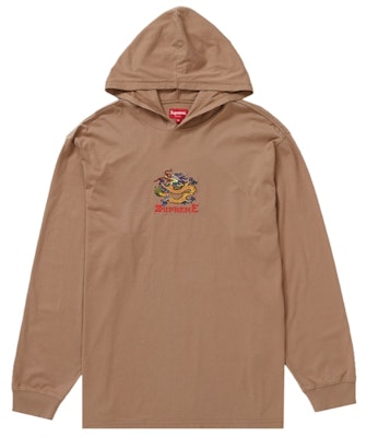 Supreme Dragon Hooded L/S Top 'Light Brown' Buy Supreme Dragon Hooded L/S Top 'Light Brown'