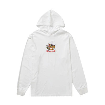 Supreme Dragon Hooded L/S Top 'White'
