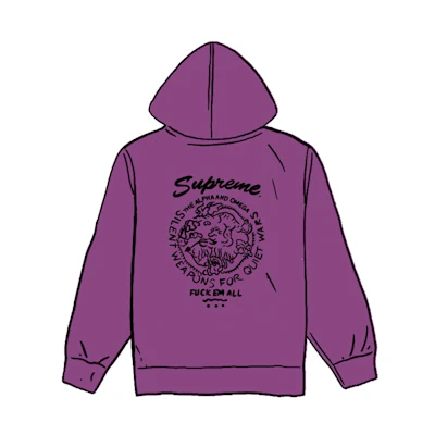 Supreme Dragon Overdyed Hooded Sweatshirt Bright Purple