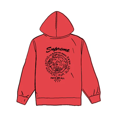 Supreme Dragon Overdyed Hoodie Red