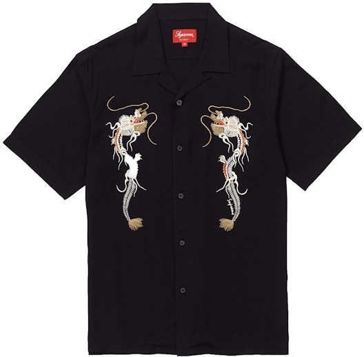 supreme-dragon-rayon-shirt-black
