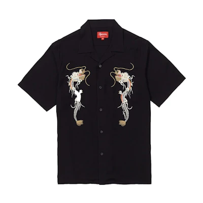 Supreme Dragon Rayon Shirt Black