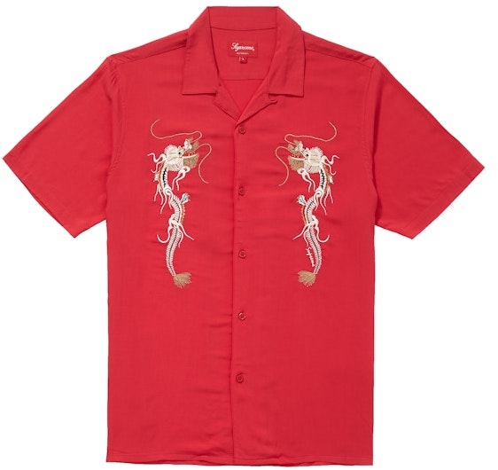 supreme-dragon-rayon-shirt-red