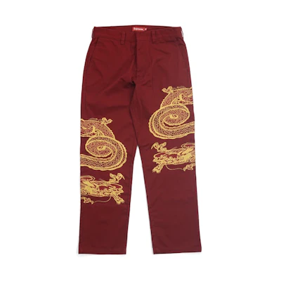 Supreme Dragon Work Pant Red