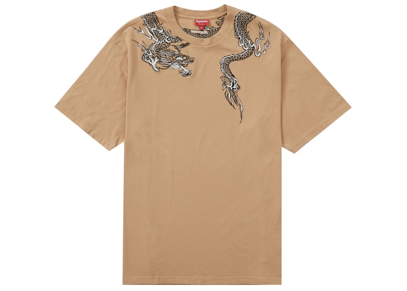 Supreme Dragon Wrap S/S Top Tan