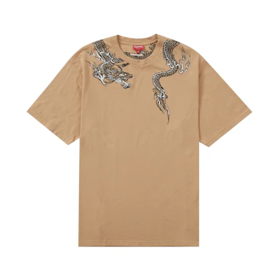 Supreme Dragon Wrap S/S Top Tan