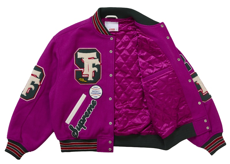 Order シュプリーム ドリルチーム バーシティジャケット マゼンタ