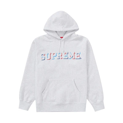 Supreme Drop Shadow Hooded Sweatshirt Heather Multi