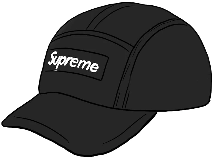 supreme-dry-wax-cotton-camp-cap-black