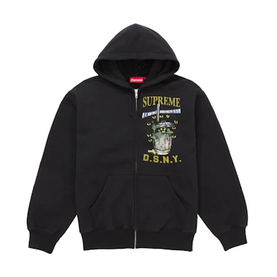 Supreme DSNY Zip Up Hooded Sweatshirt Black
