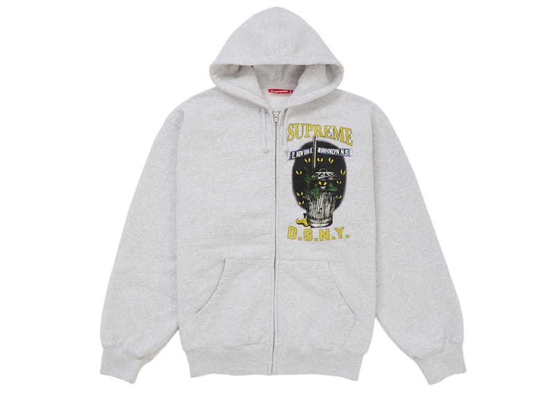 Supreme DSNY Zip Up Hooded Sweatshirt Heather Grey