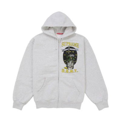 Supreme DSNY Zip Up Hooded Sweatshirt Heather Grey