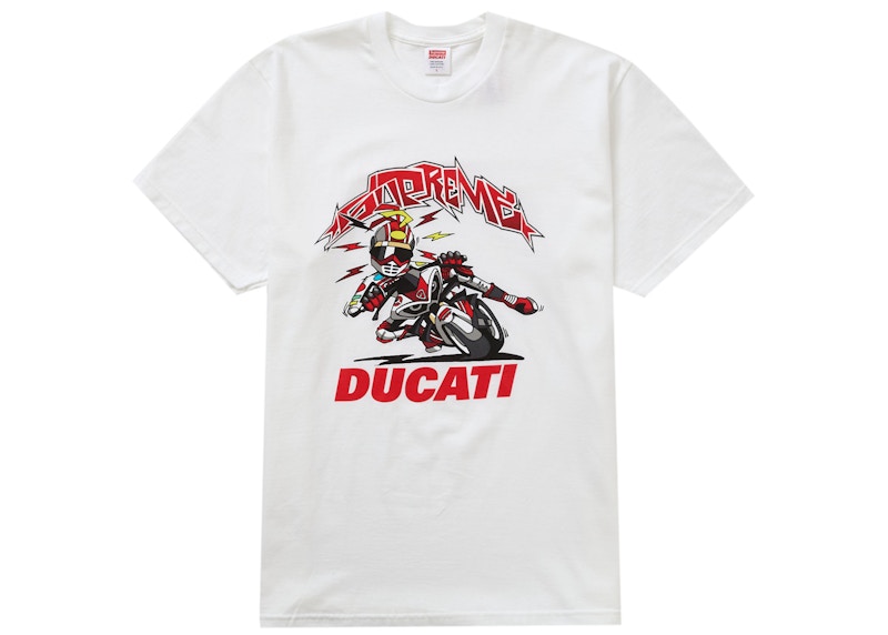 Supreme Ducati Bike Tee White