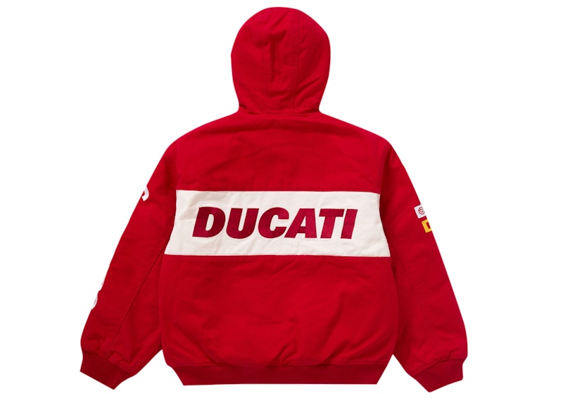 Lookbook Supreme x Ducati 紅色連帽工作夾克
