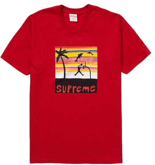 supreme-dunk-tee-red