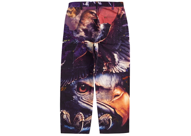 Order 슈프림 이글 더블 니 데님 페인터 팬츠 핑크 
