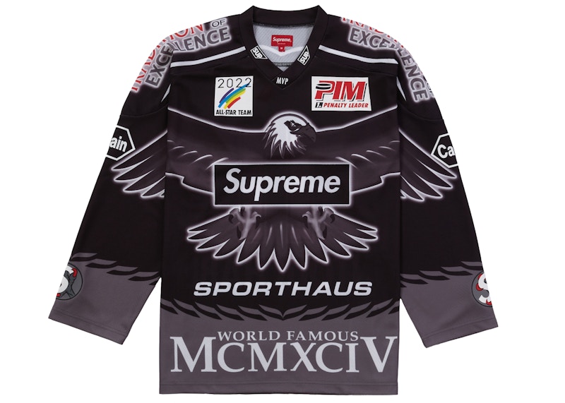 Supreme Eagle Moto Jersey Black