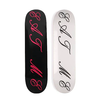 Supreme Eat Me Skateboard Deck Black/White Set