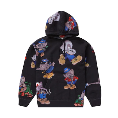 Supreme Elephant Hooded Sweatshirt Black