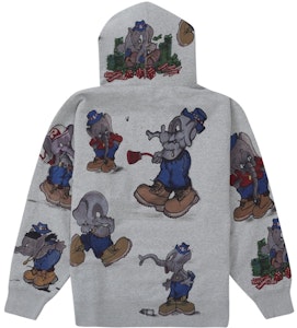 Supreme Elephant Hooded Sweatshirt Kelabu Heather Order Supreme Elephant Hooded Sweatshirt Kelabu Heather