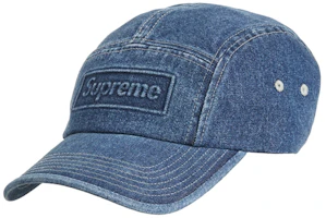 Supreme Embossed Denim Camp Cap Blue Supreme Embossed Denim Camp Cap Blue