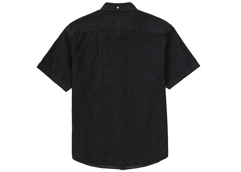 Supreme Embossed Denim S/S Shirt Black 圖 2
