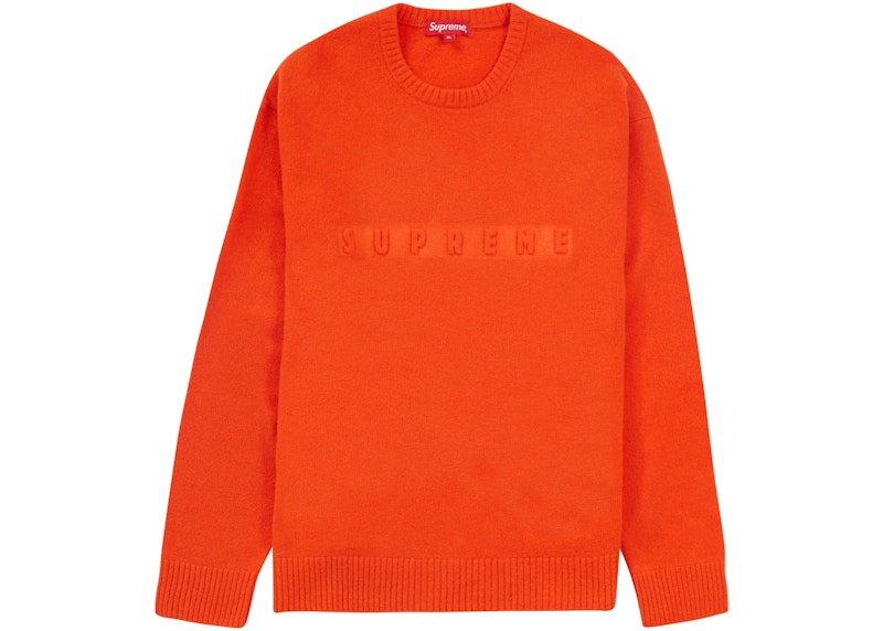 Supreme Embossed Sweater Orange
