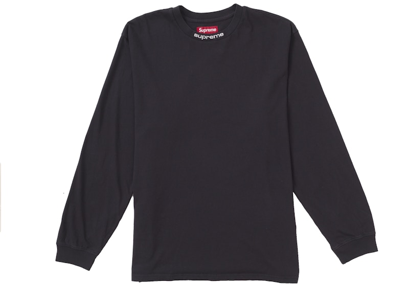 Supreme Embroidered Collar L/S Top Black