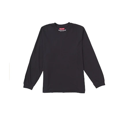 Supreme Embroidered Collar L/S Top Black