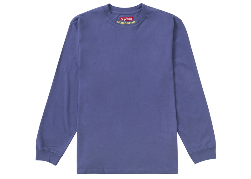 Supreme Embroidered Collar L/S Top Navy
