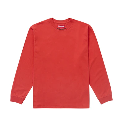 Supreme Embroidered Collar L/S Top Red