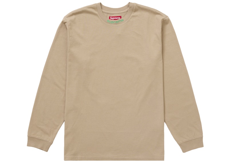 Supreme Embroidered Collar L/S Top Tan