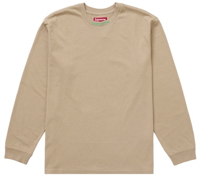 supreme-embroidered-collar-l-s-top-tan