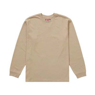 Supreme Embroidered Collar L/S Top Tan