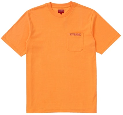 Supreme T-shirt Poket Bersulam Oren Pendar Fluorescent Buy Supreme T-shirt Poket Bersulam Oren Pendar Fluorescent