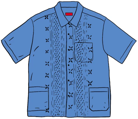 Supreme 刺繡短袖襯衫 淺藍色 Buy Supreme 刺繡短袖襯衫 淺藍色