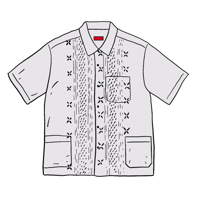 Buy Supreme Embroidered S/S Shirt White