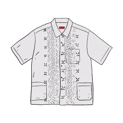 Supreme Embroidered S/S Shirt White